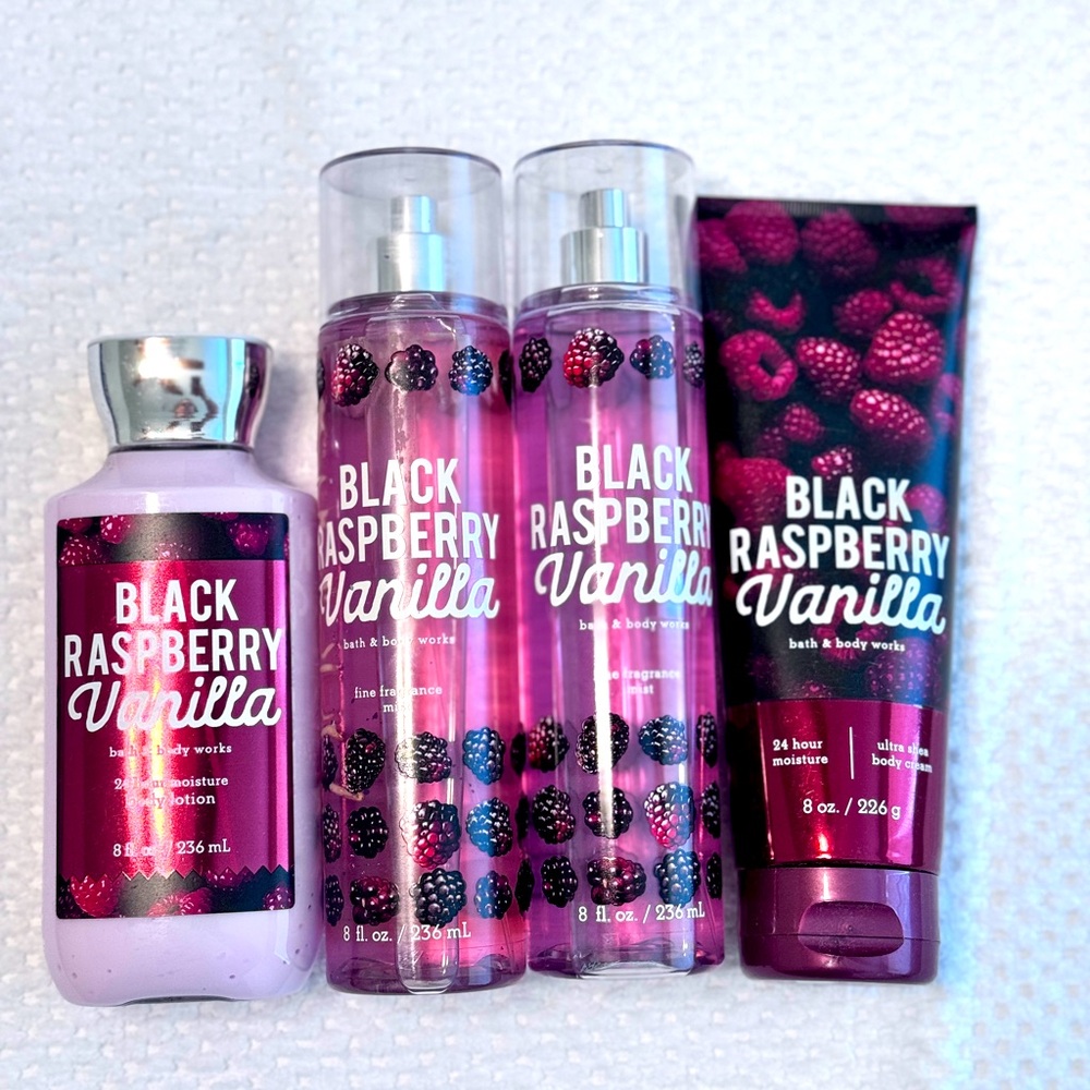 Bath & Body Works Black Raspberry Vanilla set